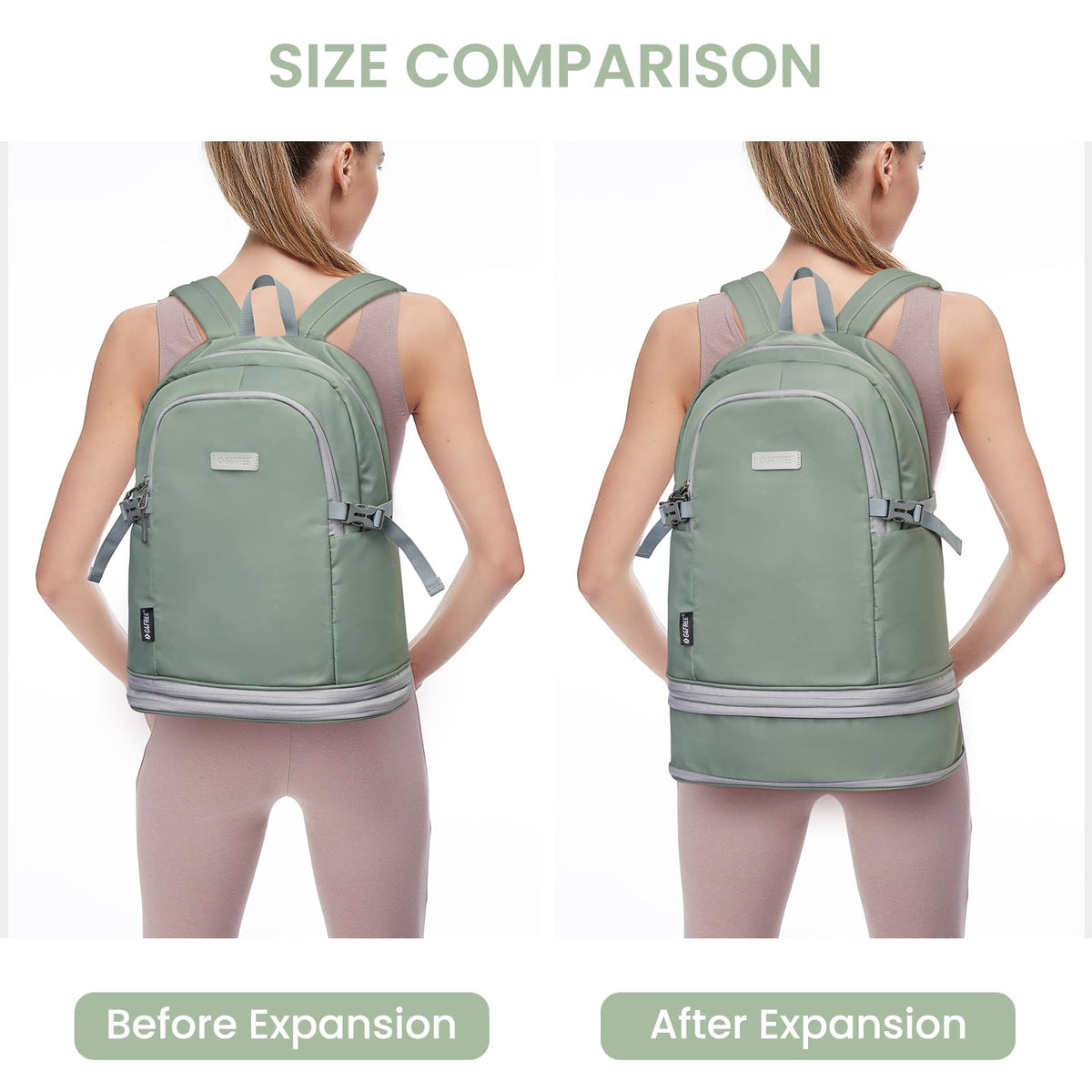 G4Free - G4Free Gym Backpack For Women with Shoes Compartment & Wet Pocket -TN23B238D-TN23B238A-TN23B238B-TN23B238C
