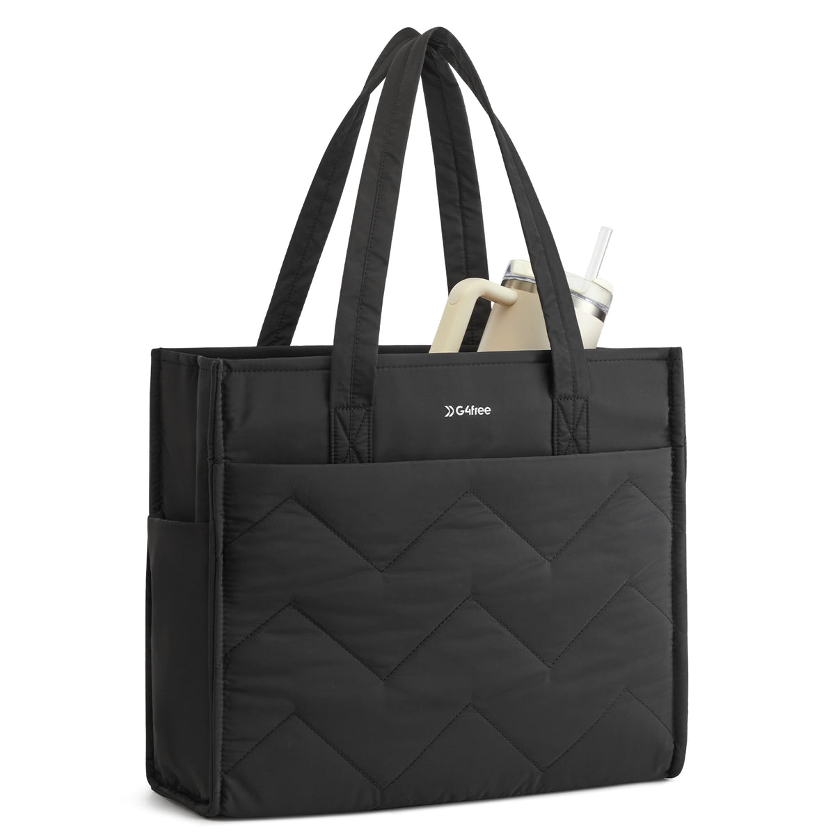 G4Free - G4Free Lightweight Quilted Tote with Laptop Compartment for Work & Travel -TN25B591A-TN25B591B-TN25B591C-TN25B591D