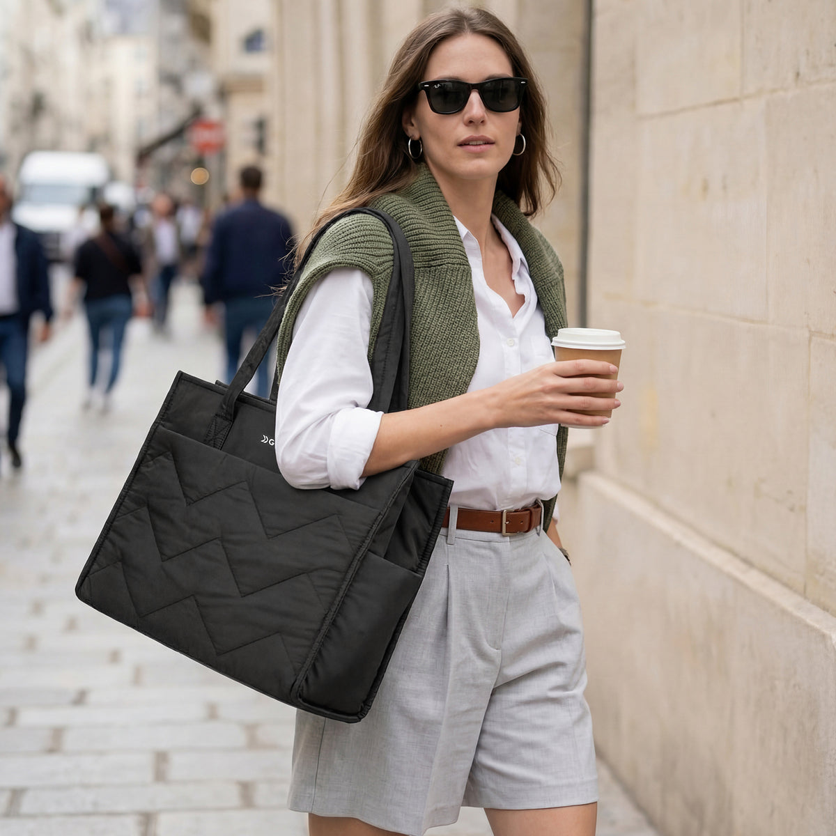 G4Free - G4Free Lightweight Quilted Tote with Laptop Compartment for Work & Travel -TN25B591A-TN25B591B-TN25B591C-TN25B591D
