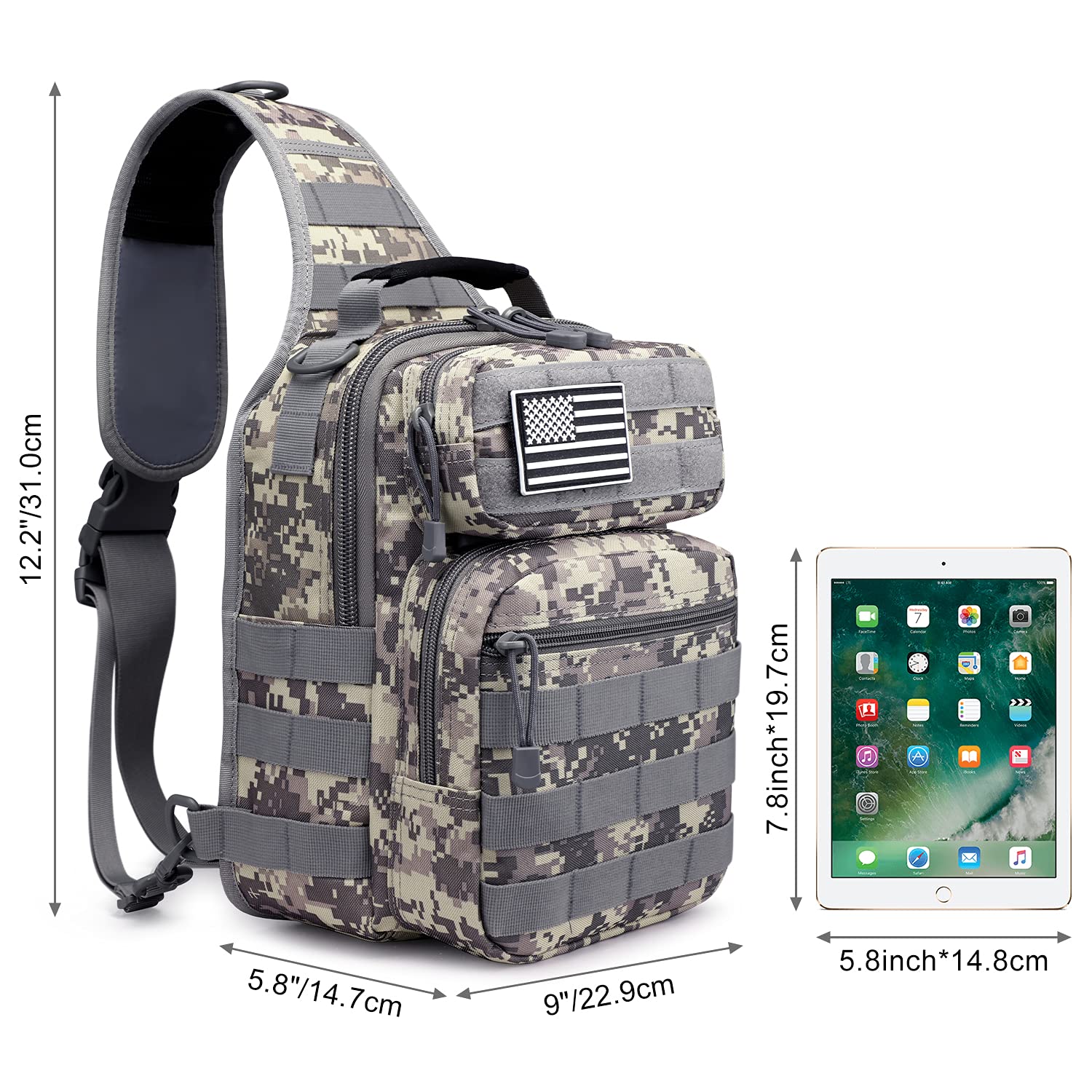 G4Free - G4Free Military Rover Tactical Sling Bag -D02V719F-D02V719A-D02V719C-D02V719E-D02V719B