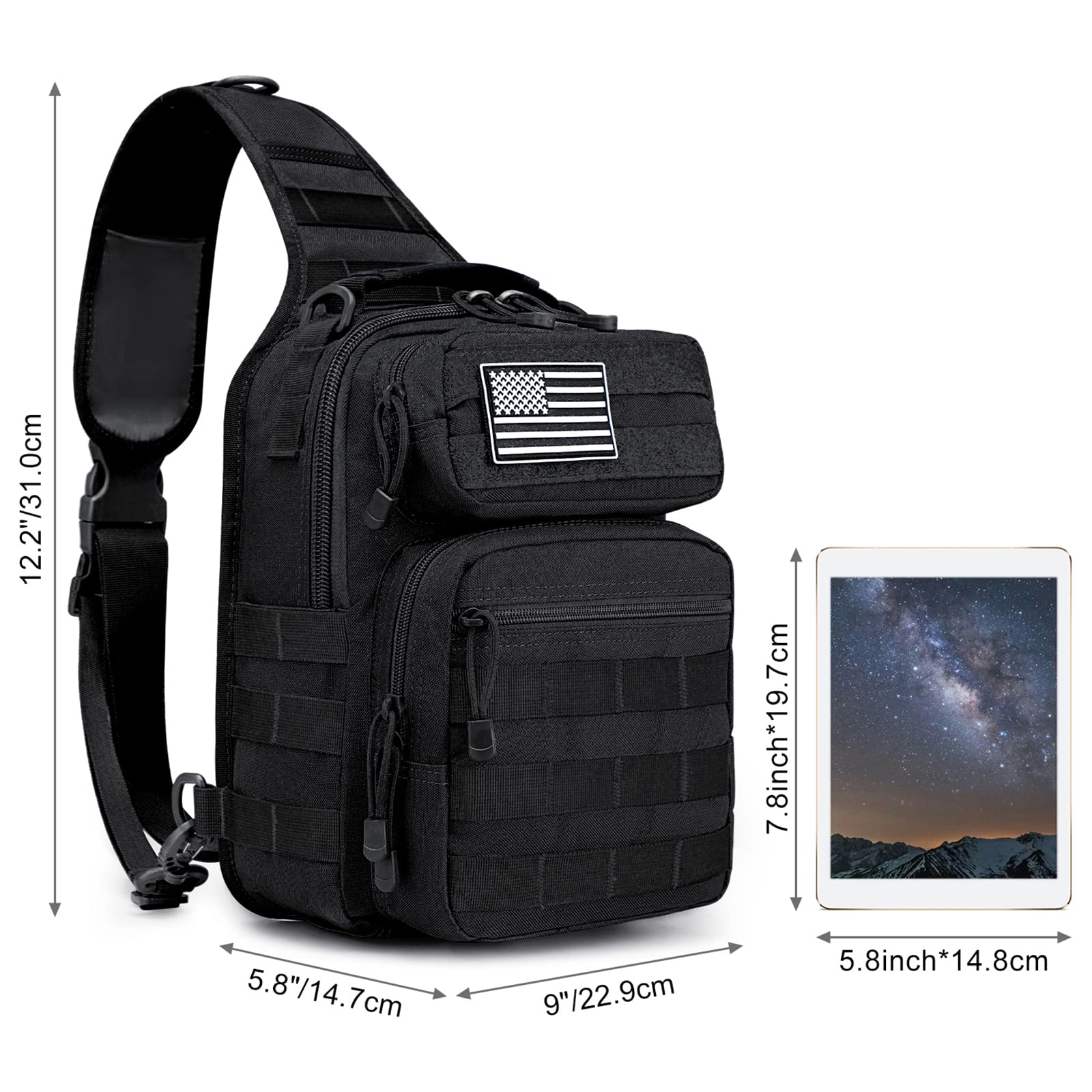 G4Free - G4Free Military Rover Tactical Sling Bag -D02V719F-D02V719A-D02V719C-D02V719E-D02V719B