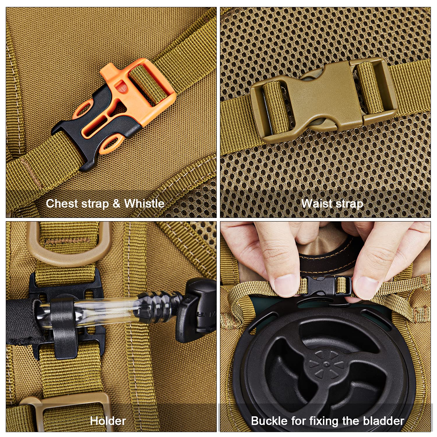 G4Free - G4Free Military Tactical Hydration Backpack with 3L Upgraded Bladder -D02V560A-D02V560B