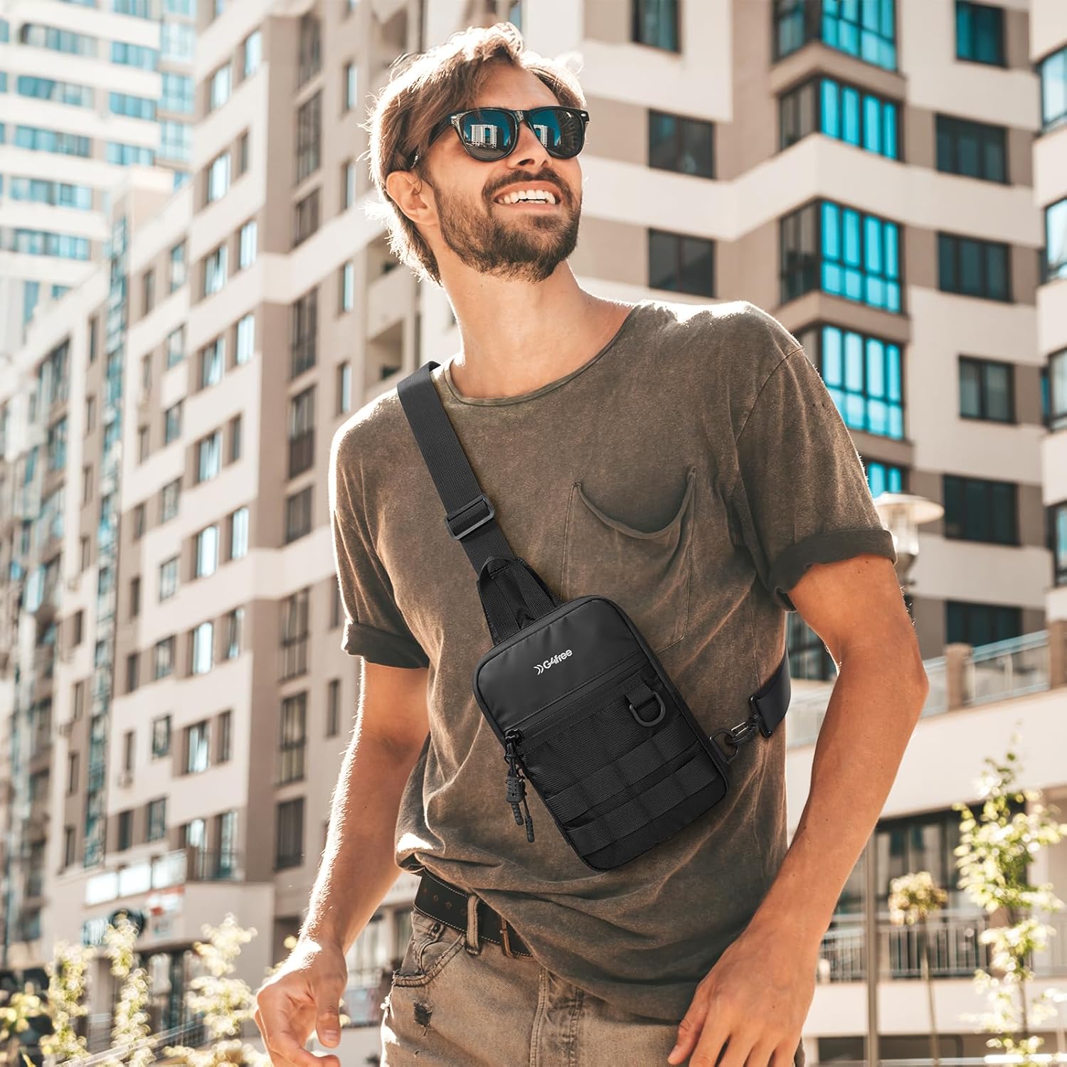 G4Free - G4Free Mini Tactical Chest Bag Waterproof EDC Shoulder Bag -TN25B508A-TN25B508B