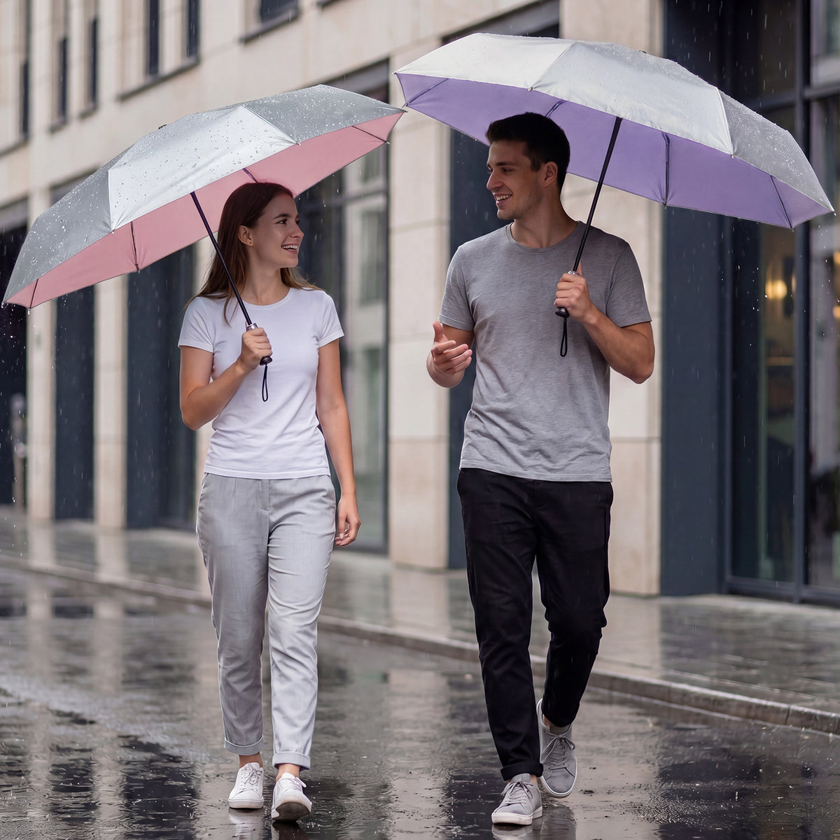 G4Free - G4Free Mini Travel Umbrella with Retractable Handle – UPF 50+ for Sun & Rain -TN26A621A-TN26A621B-TN26A621C-TN26A621D-TN26A621E