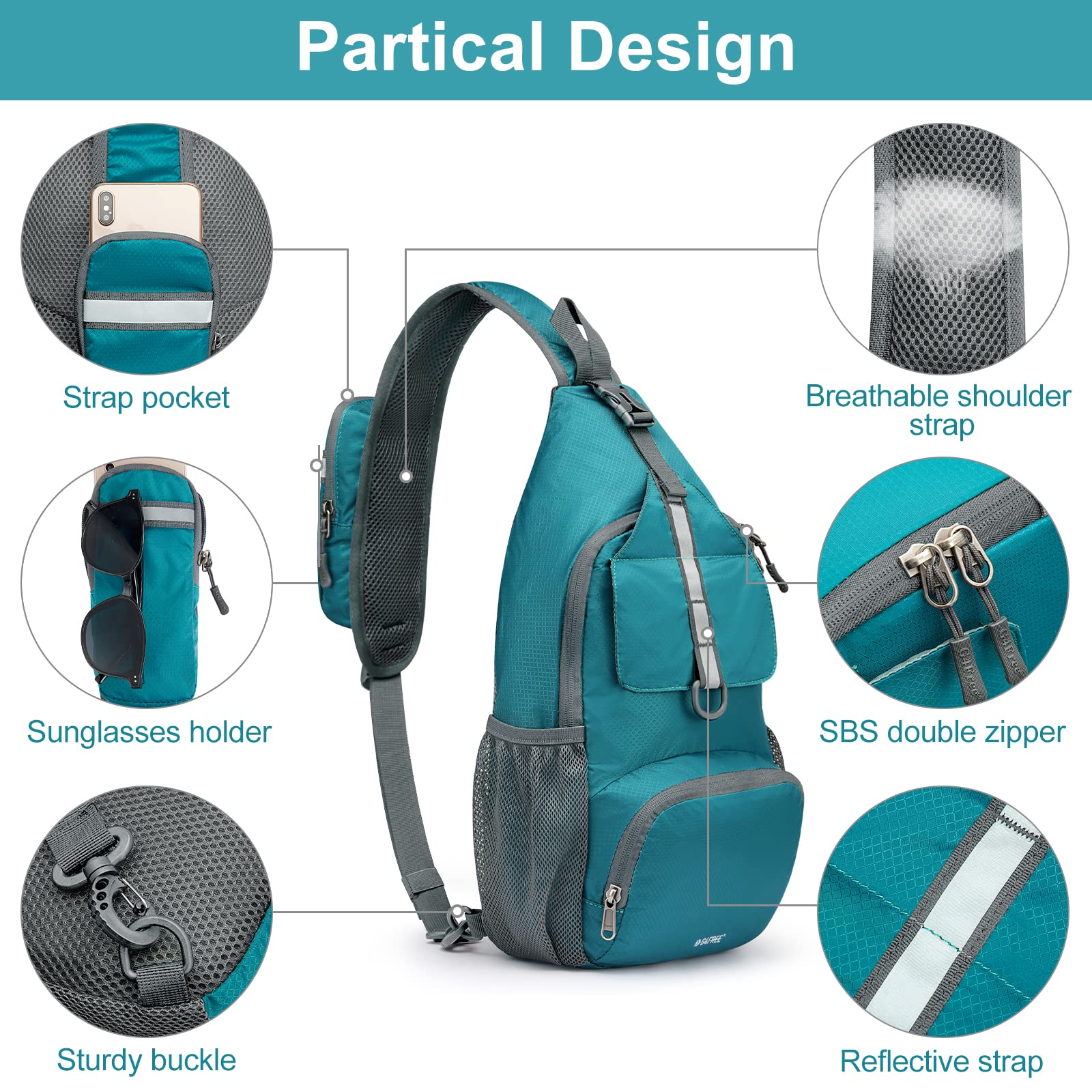 G4Free - G4Free Packable Crossbody Sling Backpack -TN21B007A-TN21B007D-TN21B007B-TN21B007E-TN21B007C