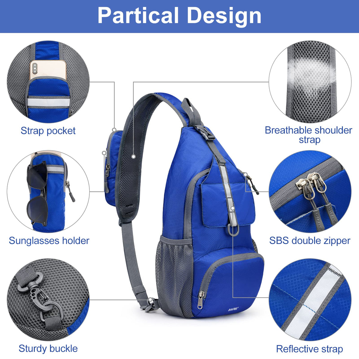 G4Free - G4Free Packable Crossbody Sling Backpack -TN21B007A-TN21B007D-TN21B007B-TN21B007E-TN21B007C