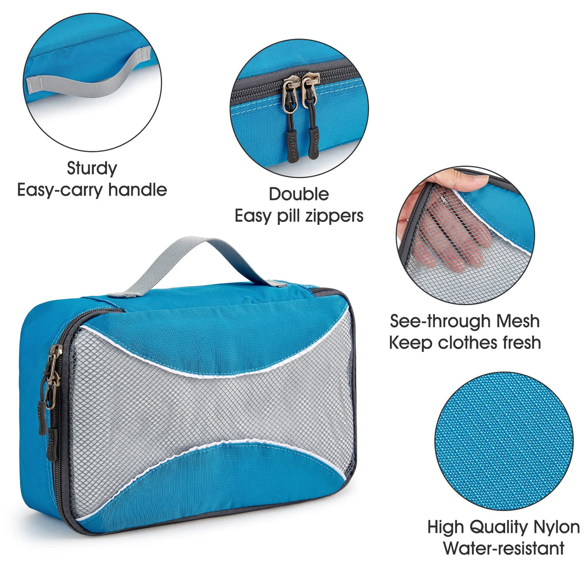 G4Free - G4Free Packing Cubes 6pcs Travel Accessories Organizers Travel Packing Bags -D10V005A-D10V005B