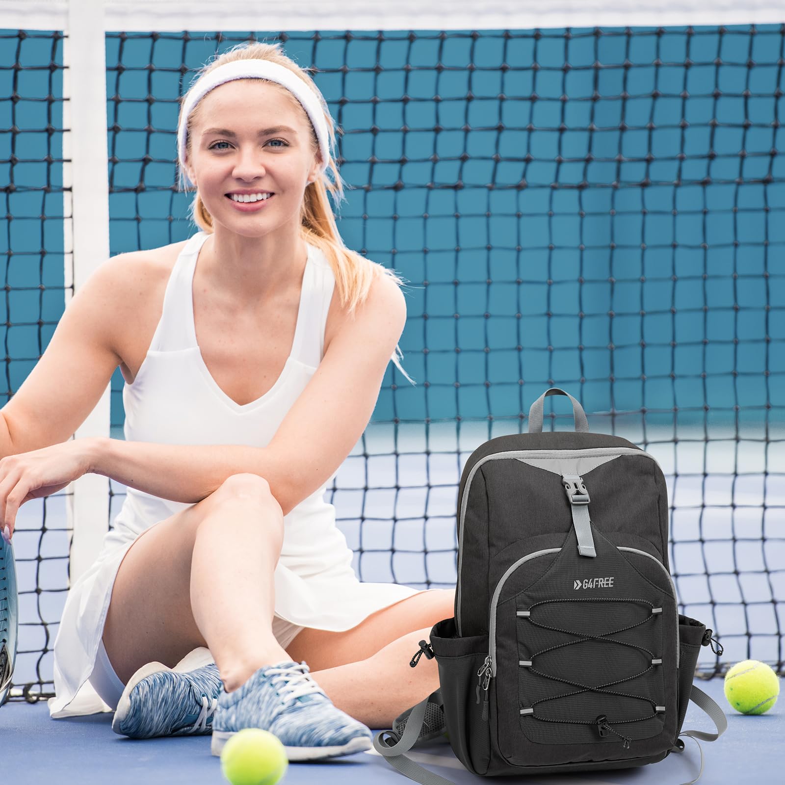 G4Free - G4Free Pickleball Backpack Fits 2 to 4 Paddles -TN23B318C-TN23B318B-TN23B318D-TN23B318E-TN23B318A