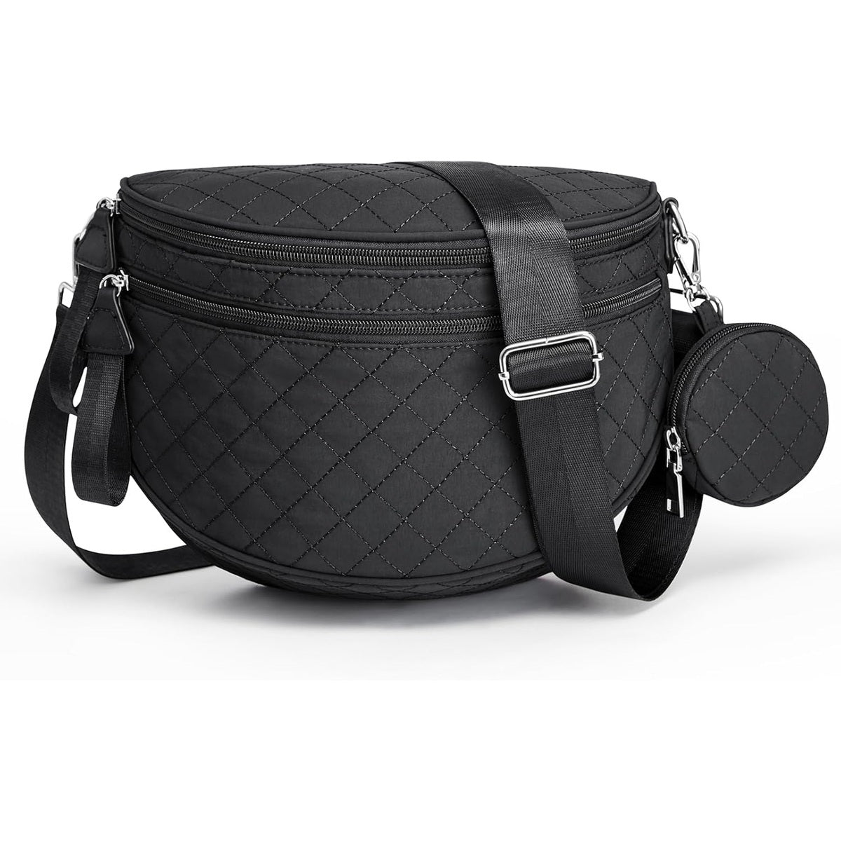 G4Free - G4Free Quilted Bum Bag Spacious Nylon with Removable Pouch -TN25B574B-TN25B574C-TN25B574A