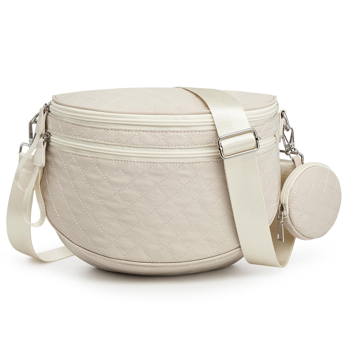 G4Free - G4Free Quilted Bum Bag Spacious Nylon with Removable Pouch -TN25B574B-TN25B574C-TN25B574A