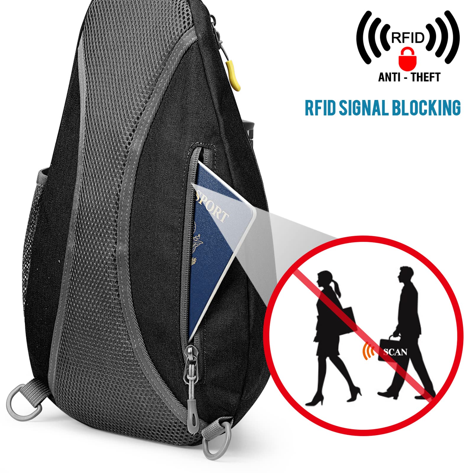 G4Free - G4Free RFID Sling Bag Crossbody Backpack -D02V708F-D02V708E-D02V708H-D02V708J-D02V708L