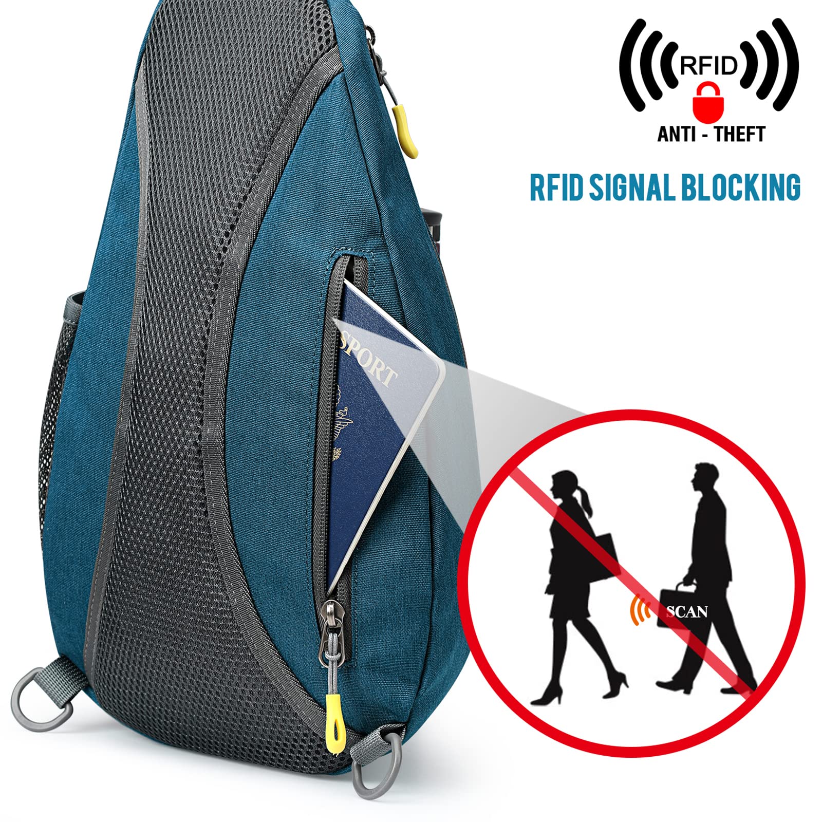 G4Free - G4Free RFID Sling Bag Crossbody Backpack -D02V708F-D02V708E-D02V708H-D02V708J-D02V708L
