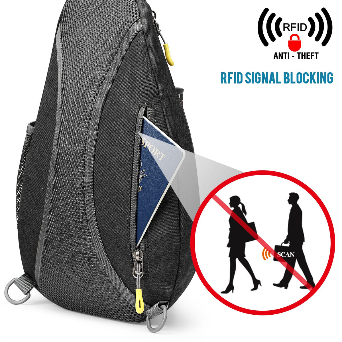 G4Free - G4Free RFID Sling Bag Crossbody Backpack -D02V708F-D02V708E-D02V708H-D02V708J-D02V708L