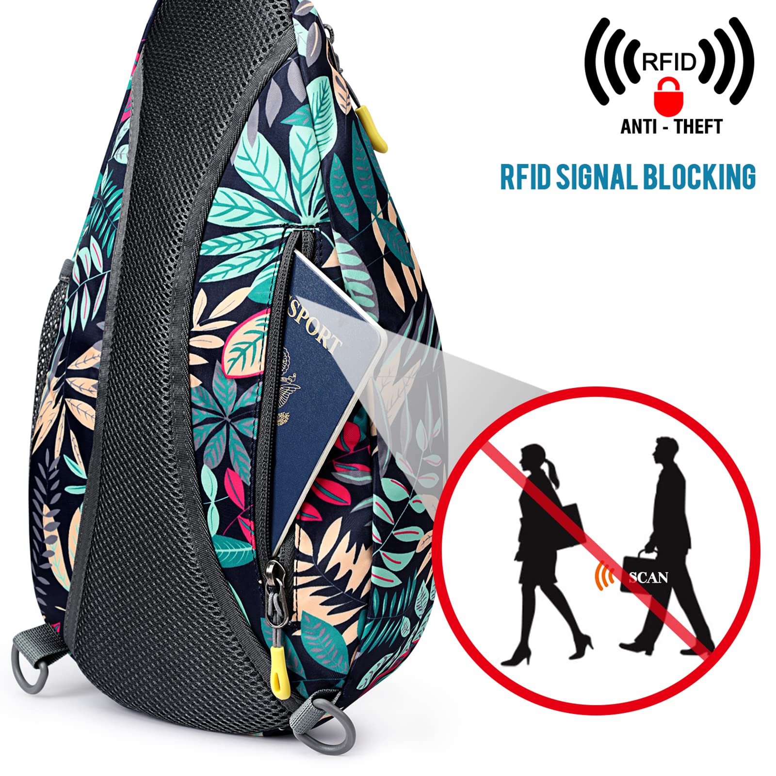 G4Free - G4Free RFID Sling Bag Crossbody Backpack -D02V708F-D02V708E-D02V708H-D02V708J-D02V708L