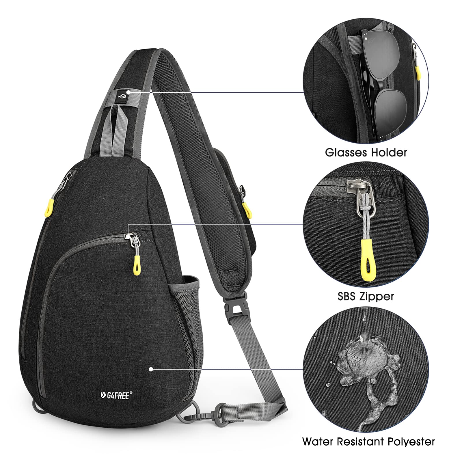 G4Free - G4Free RFID Sling Bag Crossbody Backpack -D02V708F-D02V708E-D02V708H-D02V708J-D02V708L