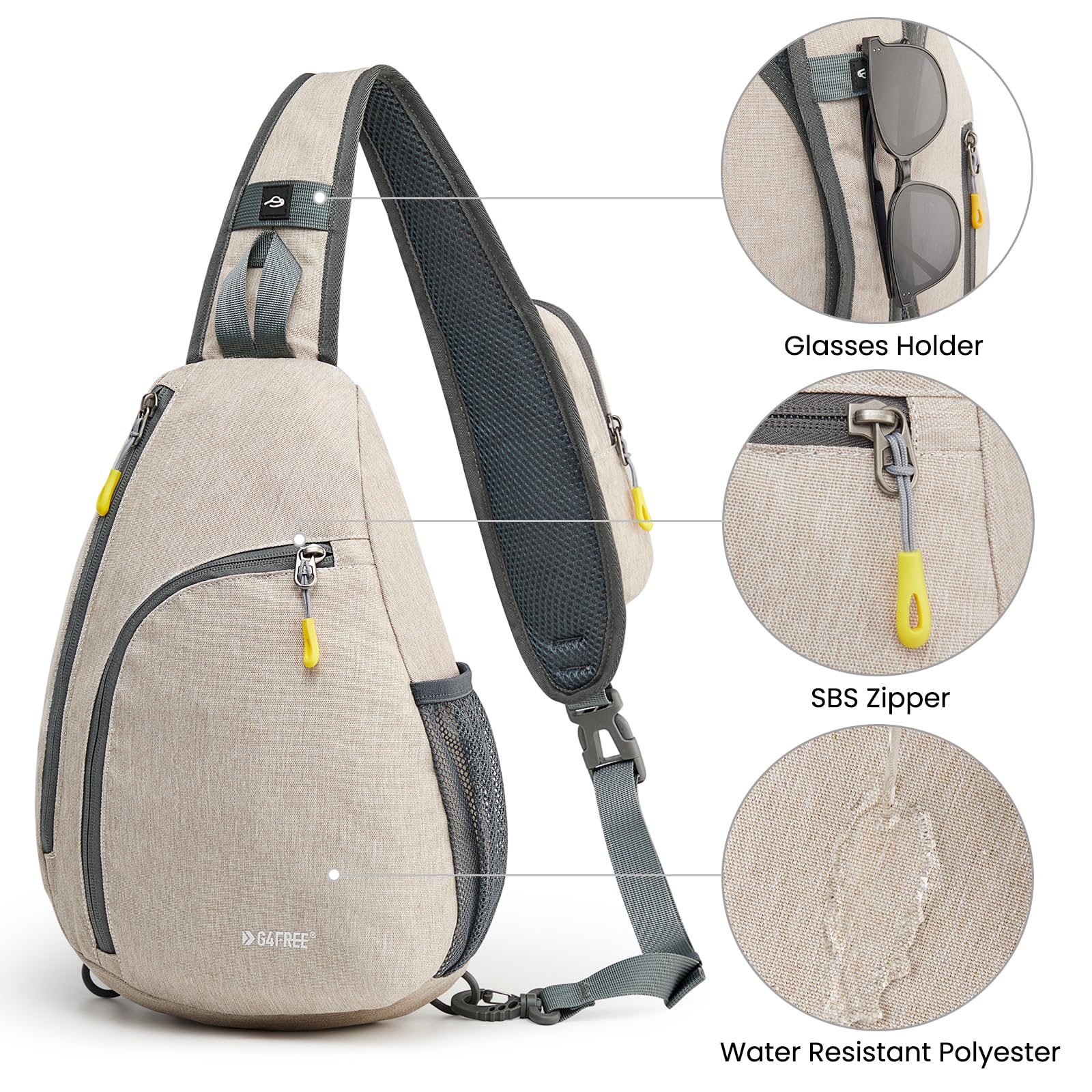 G4Free - G4Free RFID Sling Bag Crossbody Backpack -D02V708F-D02V708E-D02V708H-D02V708J-D02V708L