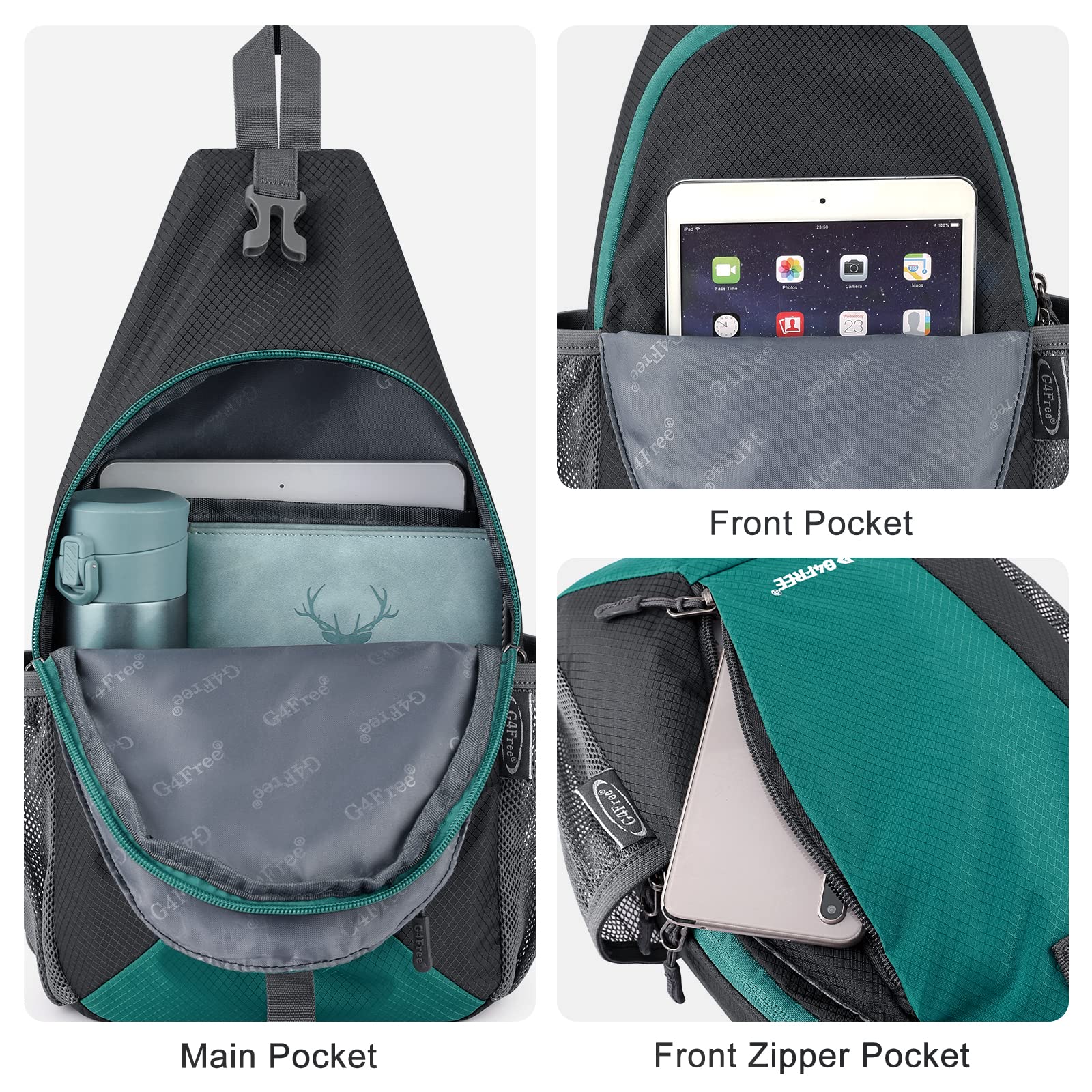 G4Free - G4Free RFID Sling Bag Crossbody Sling Backpack -TN22B092A-TN22B092B-TN22B092C-TN22B092D-TN22B092E