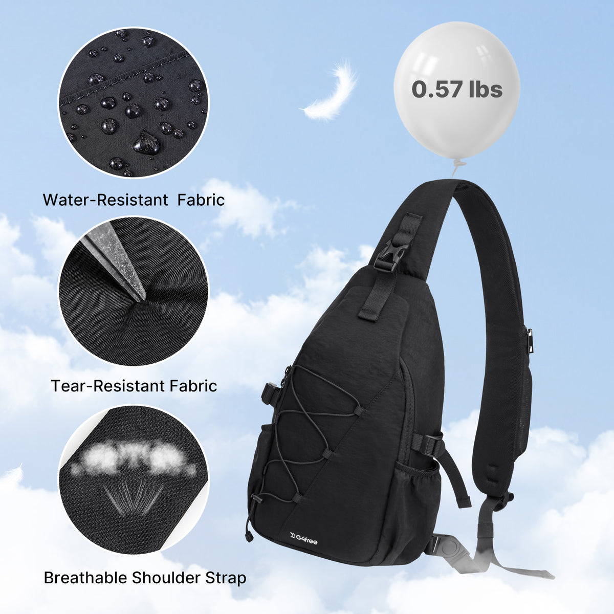 G4Free - G4Free RFID Sling Bag – Small Crossbody Hiking Bag -TN25B618A-TN25B618B-TN25B618C-TN25B618D
