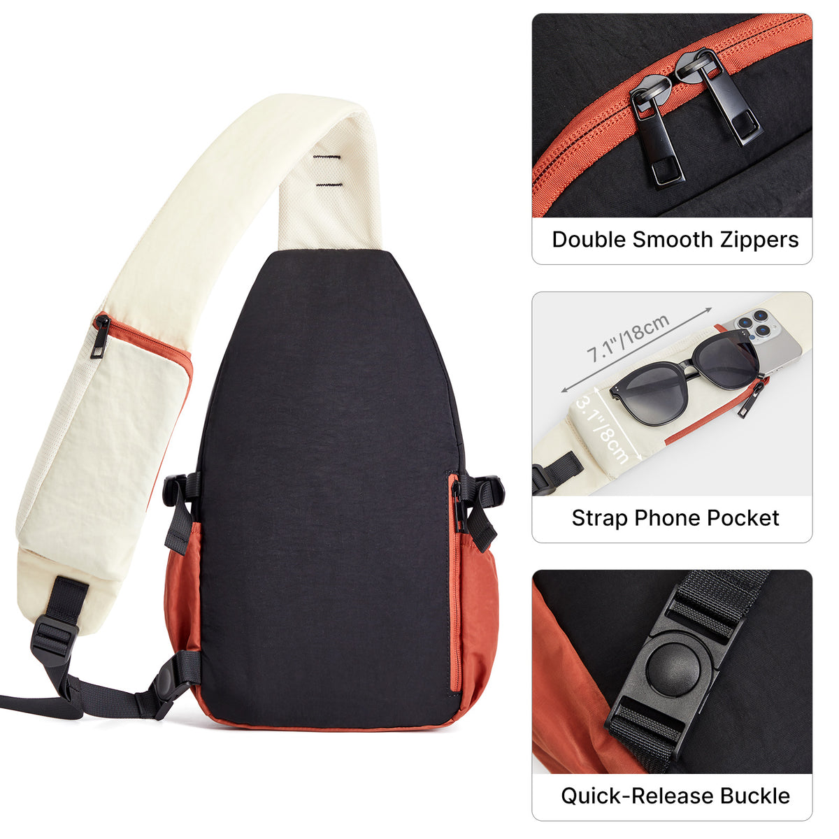 G4Free - G4Free RFID Sling Bag – Small Crossbody Hiking Bag -TN25B618A-TN25B618B-TN25B618C-TN25B618D