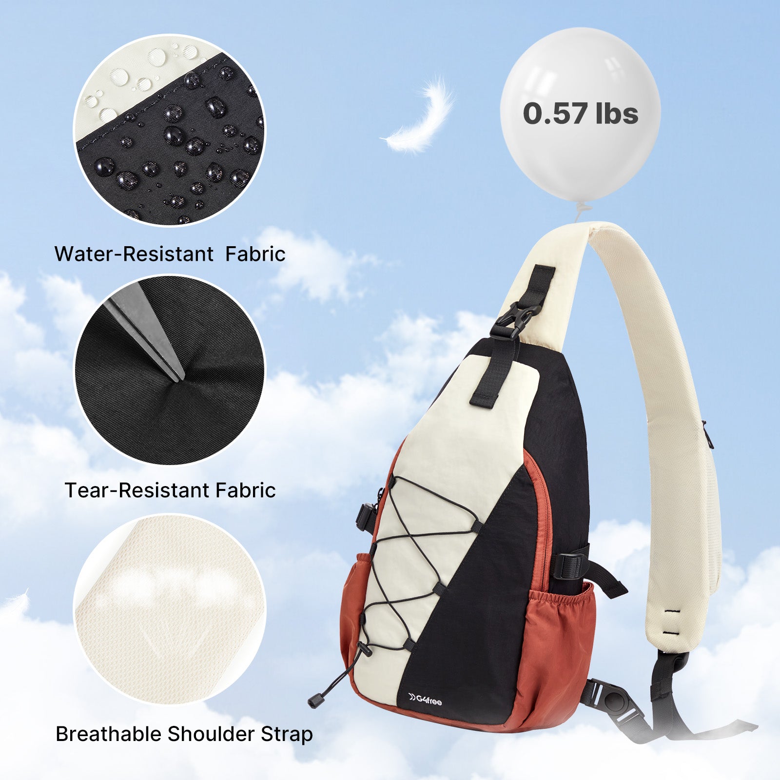 G4Free - G4Free RFID Sling Bag – Small Crossbody Hiking Bag -TN25B618A-TN25B618B-TN25B618C-TN25B618D