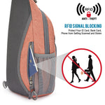 G4Free - G4Free RFID Sling Bag for Hiking Outdoor -TN22B091A-TN22B091E-TN22B091B-TN22B091F-TN22B091D