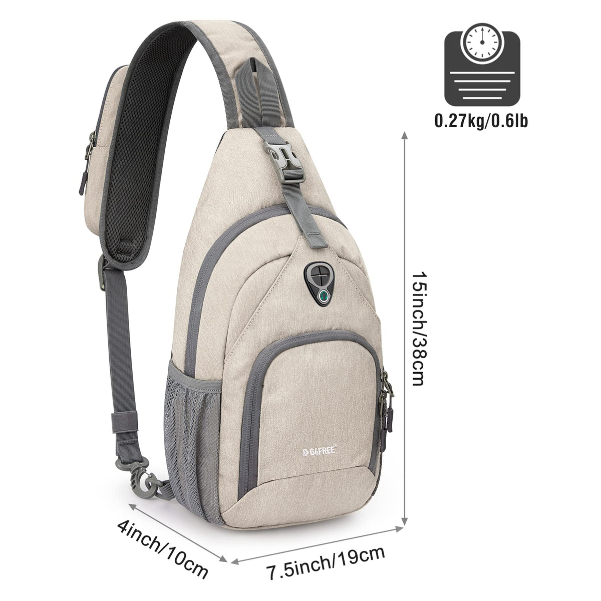 G4Free - G4Free RFID Sling Bag for Hiking Outdoor -TN22B091A-TN22B091E-TN22B091B-TN22B091F-TN22B091D