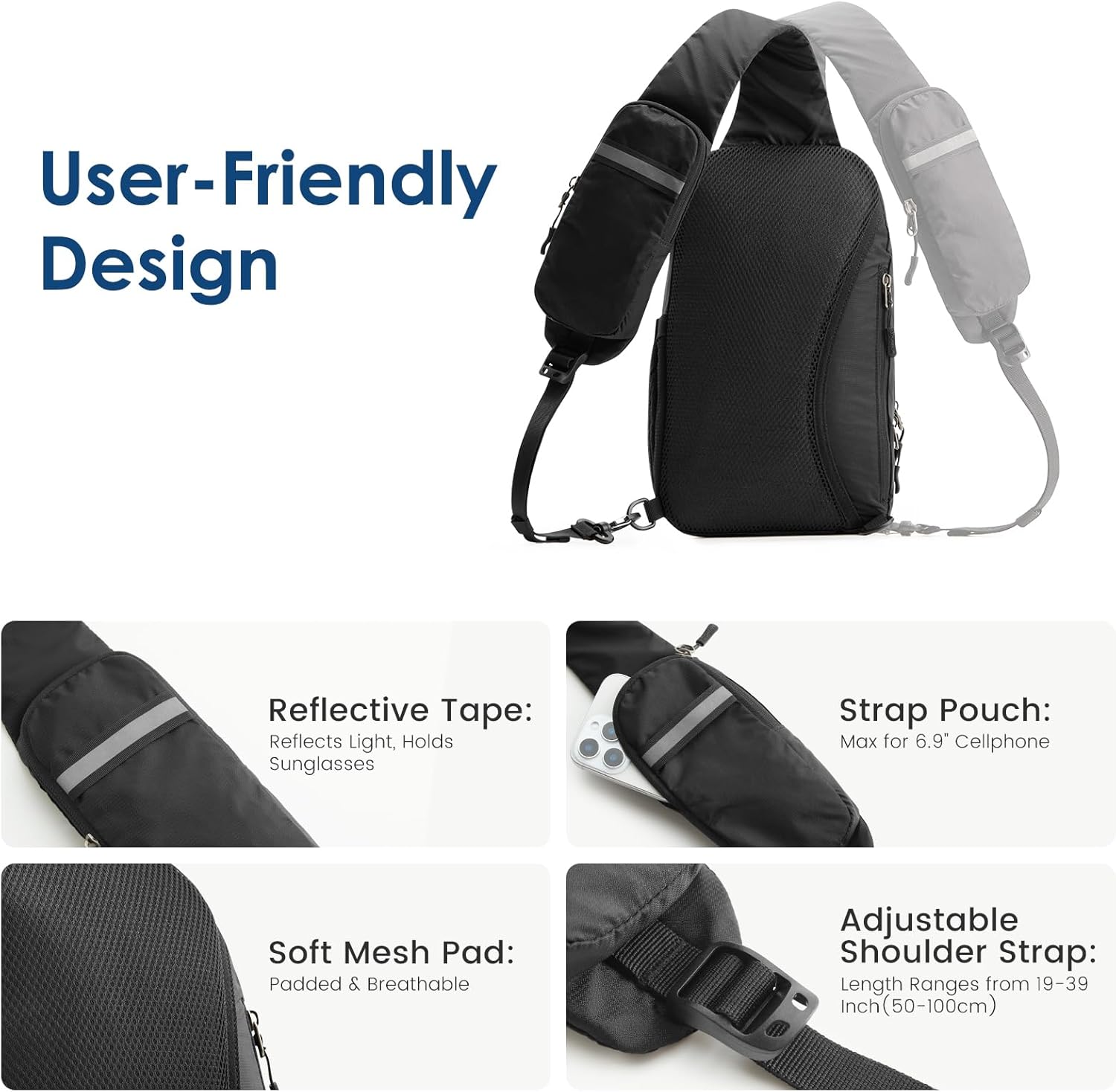 G4Free - G4Free Recycled Sling Bag for Men Anti-Theft with RFID Blocking -TN25B548A-TN25B548B-TN25B548C