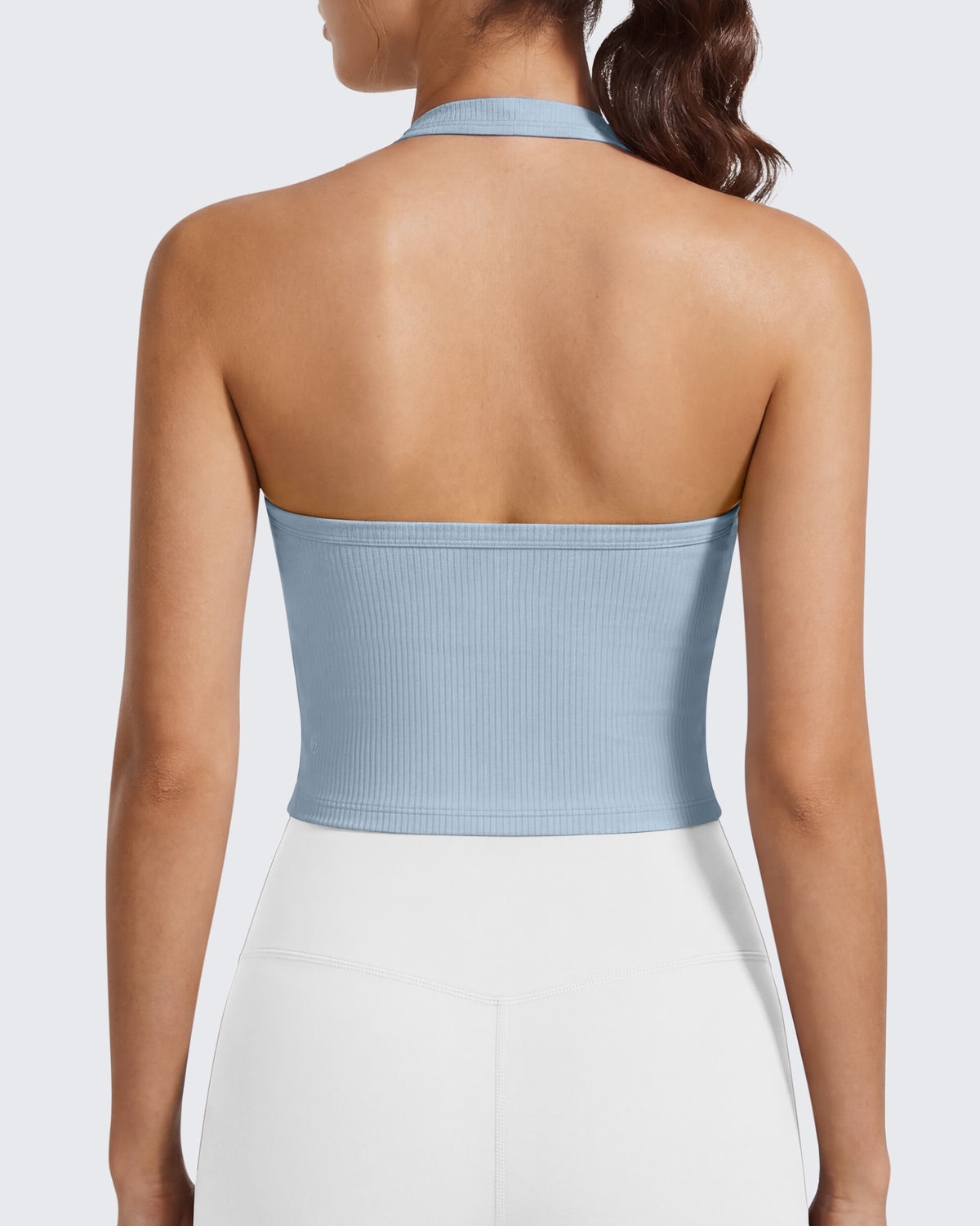 G4Free - G4Free Ribbed Backless Halter Crop Cami -GF26L983A001F-XS-GF26L983A001A-S-GF26L983A001B-M-GF26L983A001C-L-GF26L983A001D-XL