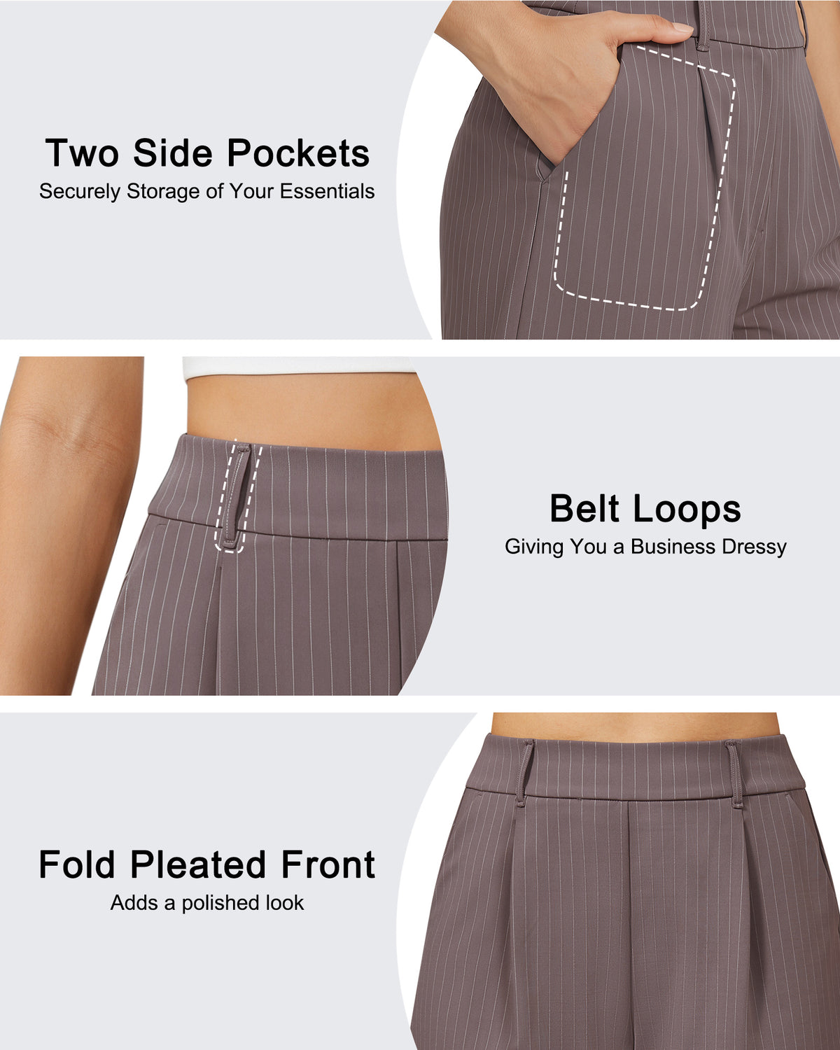 G4Free - G4Free ShiftReady 5" High Waisted Pleated Trouser Shorts with Pockets -GF26E1004LJA001A-S-GF26E1004LJA001B-M-GF26E1004LJA001C-L-GF26E1004LJA001D-XL-GF26E1004LJA001E-XXL