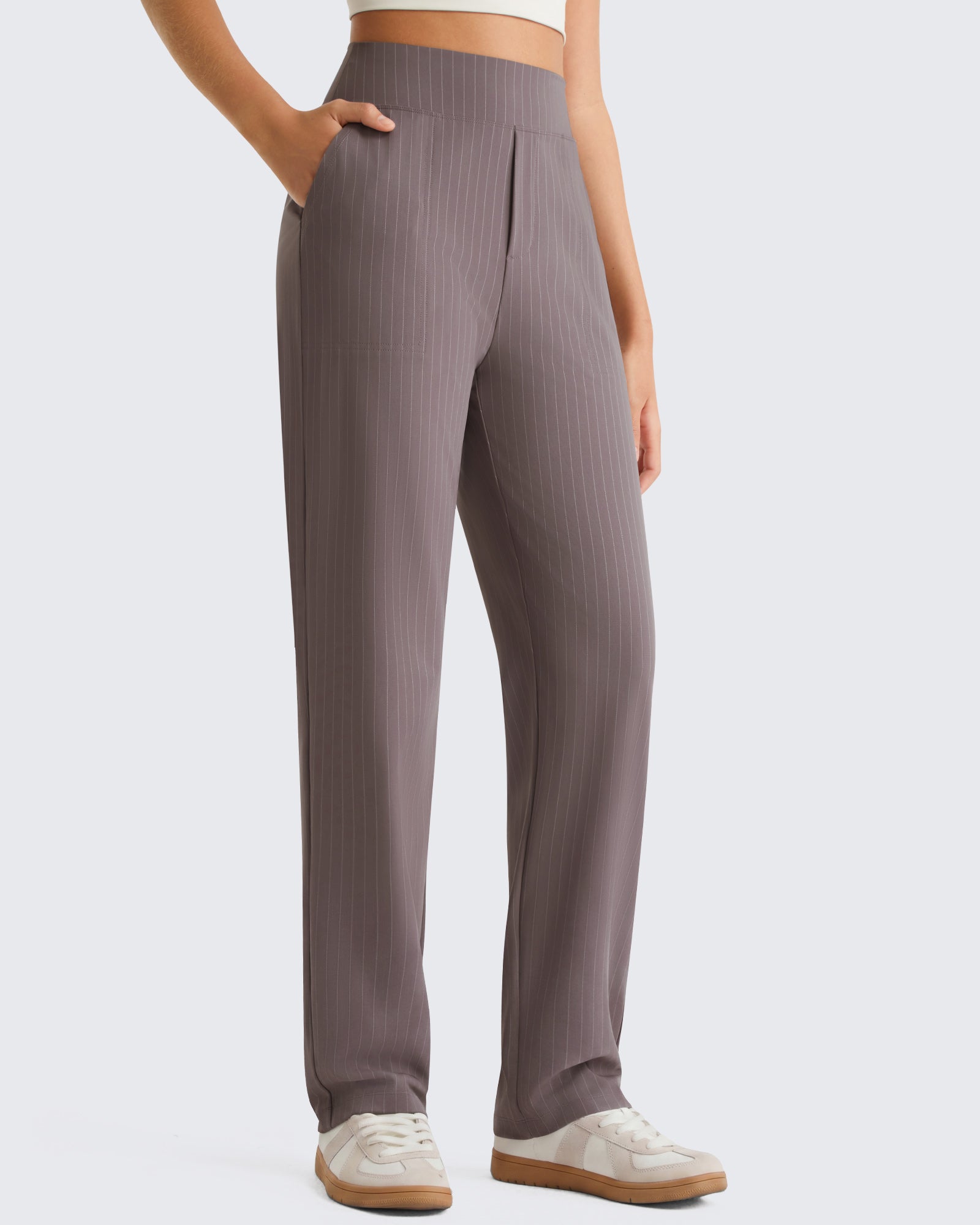 G4Free - G4Free ShiftReady Pinstripe Work Pants with Pockets Straight Leg -GF26D987LJA001A-S-GF26D987LJA001B-M-GF26D987LJA001C-L-GF26D987LJA001D-XL-GF26D987LJA001E-XXL