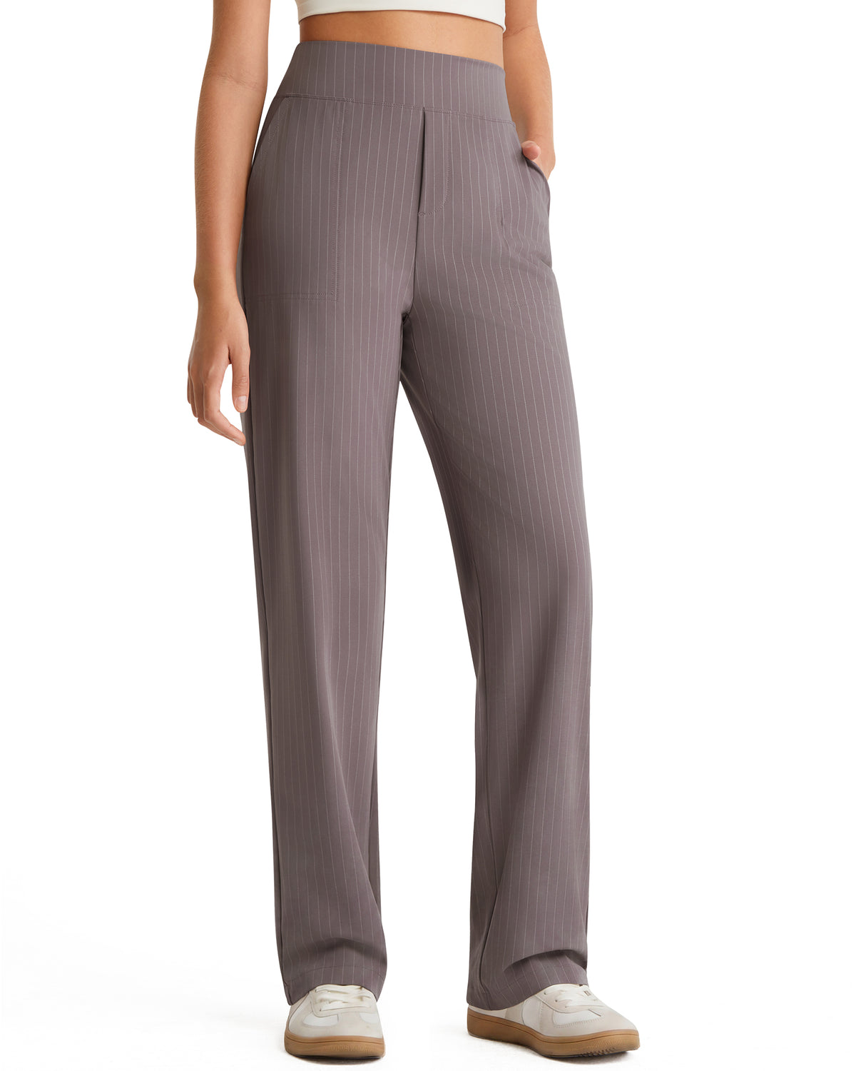 G4Free - G4Free ShiftReady Pinstripe Work Pants with Pockets Straight Leg -GF26D987LJA001A-S-GF26D987LJA001B-M-GF26D987LJA001C-L-GF26D987LJA001D-XL-GF26D987LJA001E-XXL