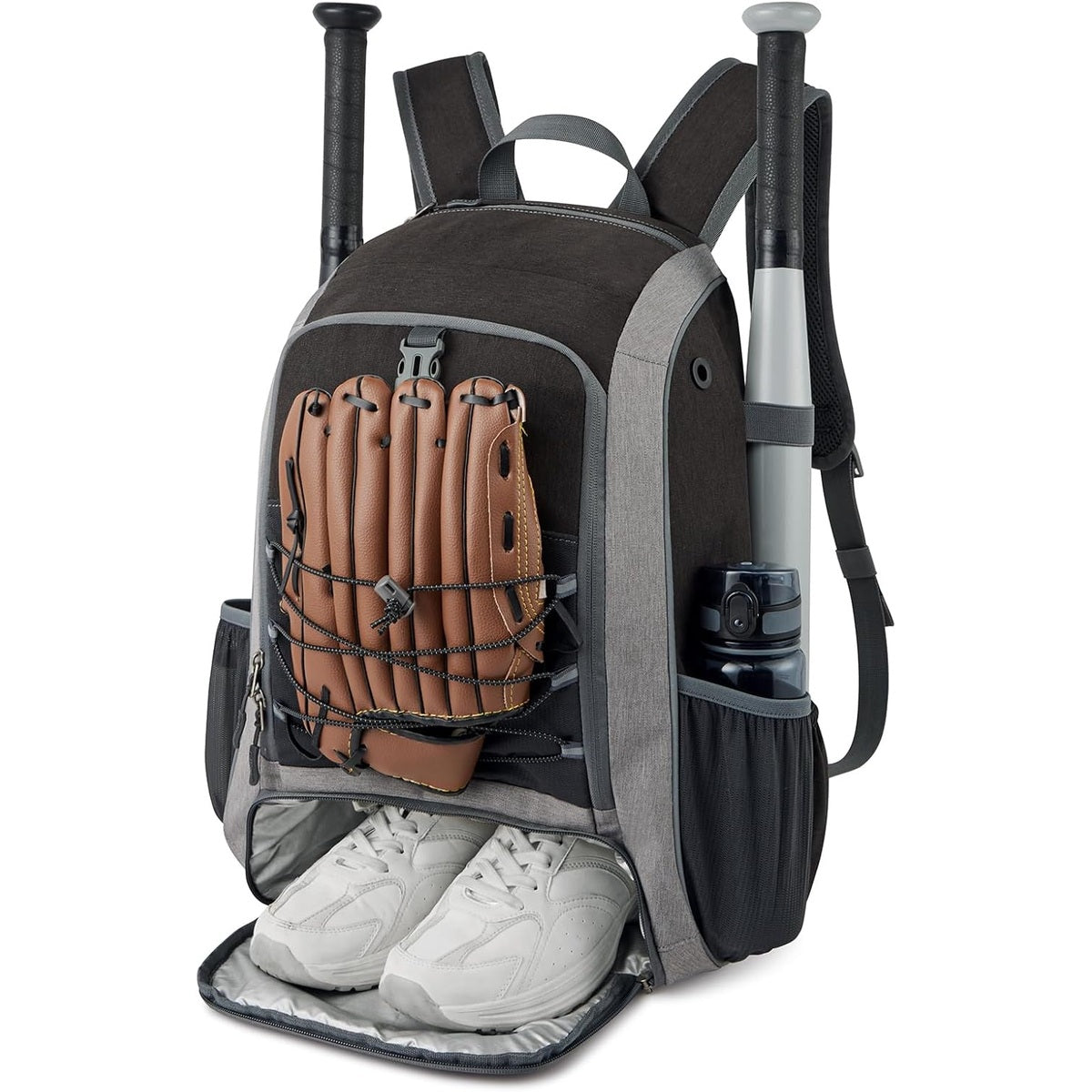G4Free - G4Free Shoe Compartment Baseball Large Bat Backpack with Fence Hook -TN24B366B-TN24B366D-TN24B366A