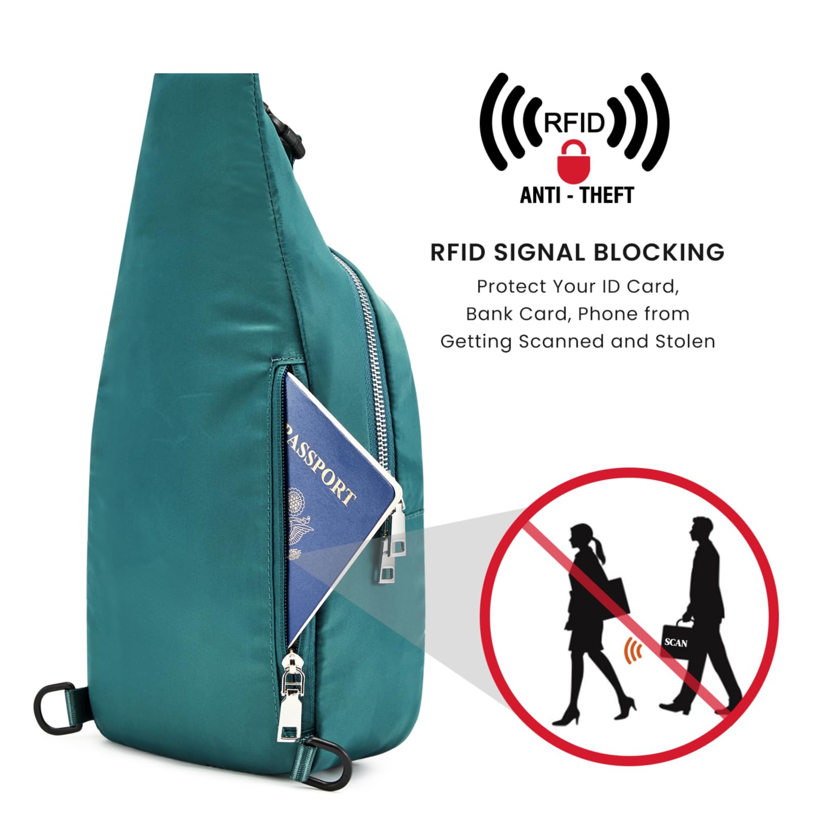 G4Free - G4Free Sling Bag RFID Blocking Crossbody Sling Bag -TN23B196C-TN23B196B