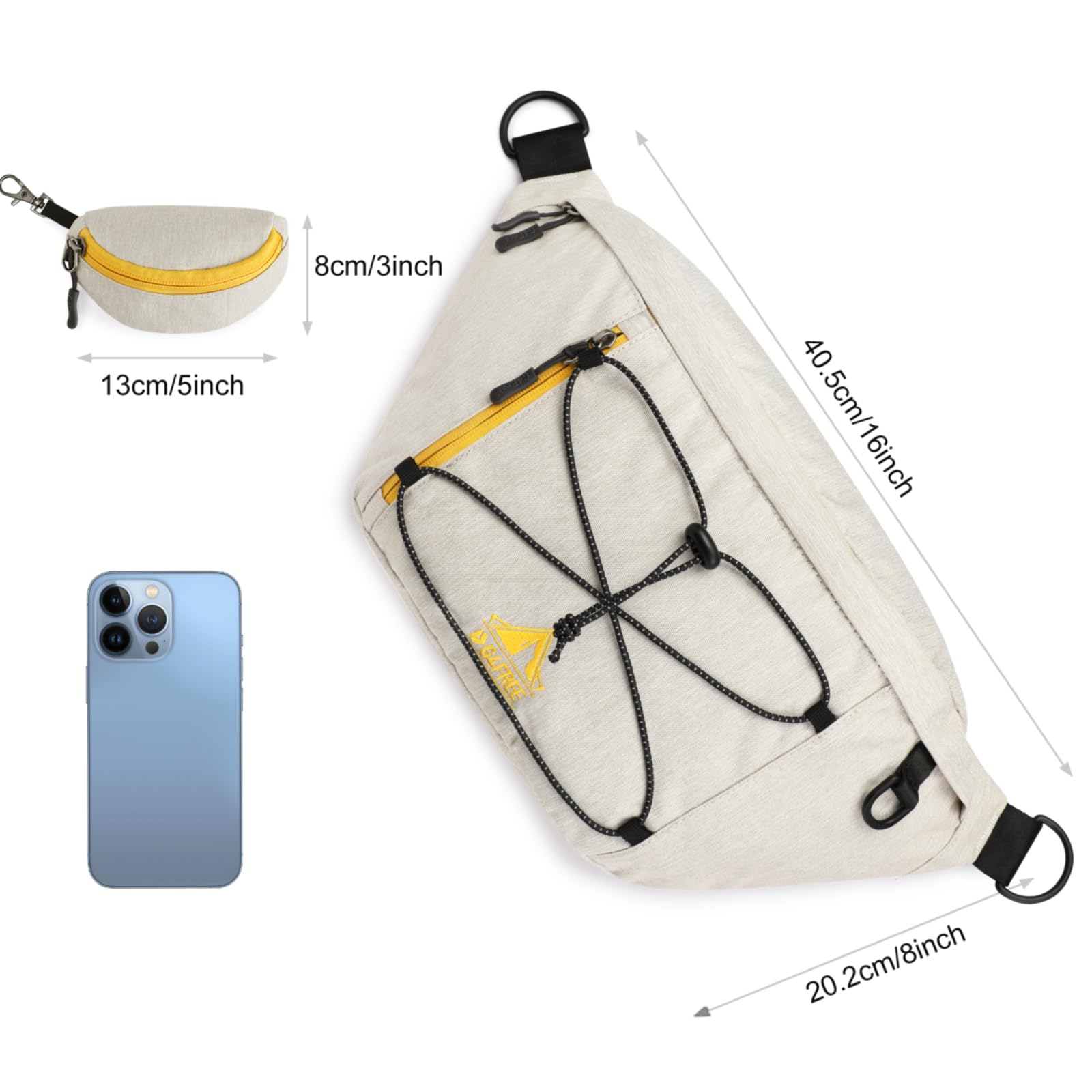 G4Free - G4Free Sling Bag RFID Blocking Over Shoulder Belt Bag -TN23B200A-TN23B200C-TN23B200B