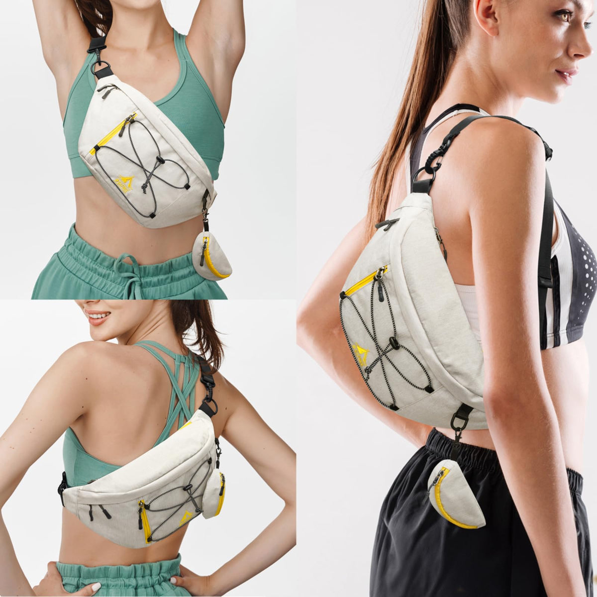 G4Free - G4Free Sling Bag RFID Blocking Over Shoulder Belt Bag -TN23B200A-TN23B200C-TN23B200B