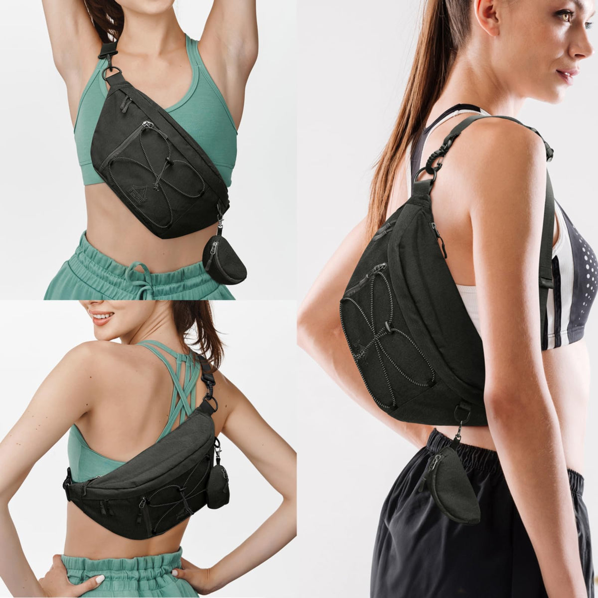 G4Free - G4Free Sling Bag RFID Blocking Over Shoulder Belt Bag -TN23B200A-TN23B200C-TN23B200B