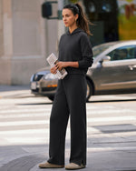 G4Free - G4Free Smoofit Modal Soft Sweatpants Ribbed Waist Side Slit with Pockets -GF26J1018A001A-S-GF26J1018A001B-M-GF26J1018A001C-L-GF26J1018A001D-XL-GF26J1018A001E-XXL