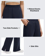 G4Free - G4Free Smoofit Modal Soft Sweatpants Ribbed Waist Side Slit with Pockets -GF26J1018A001A-S-GF26J1018A001B-M-GF26J1018A001C-L-GF26J1018A001D-XL-GF26J1018A001E-XXL