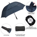 G4Free - G4Free Square Windproof Auto Open Stick Umbrella -D02V590A-D02V590C-D02V590F-D02V590B-D02V590G