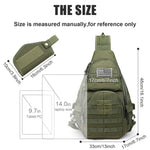 G4Free - G4Free Tactical EDC Military Rover Sling Bag Pack with Pistol Holster -D02V760D-D02V760A-D02V760C