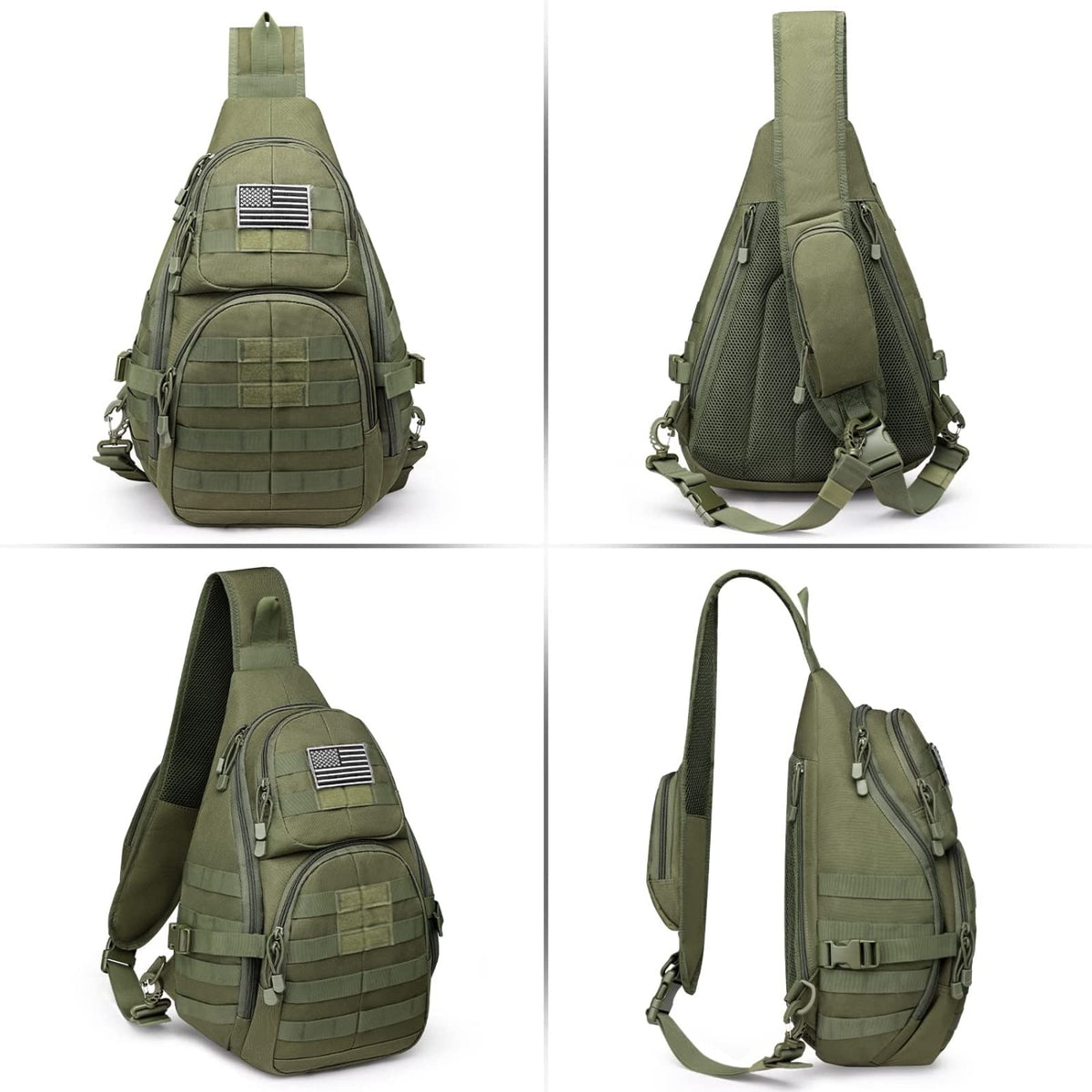 G4Free - G4Free Tactical EDC Military Rover Sling Bag Pack with Pistol Holster -D02V760D-D02V760A-D02V760C