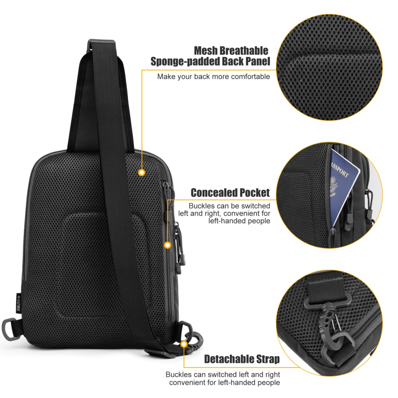 G4Free - G4Free Tactical Military Rover Shoulder Sling Pack -TN22B161B-TN22B161C-TN22B161A