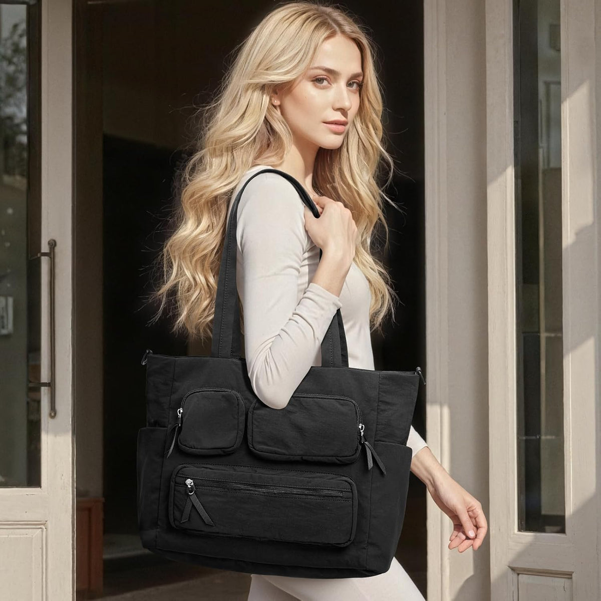 G4Free - G4Free Tote Bag, Lightweight Work Bag with 15" Laptop Pocket -TN25B533C-TN25B533A-TN25B533B