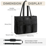 G4Free - G4Free Tote Bag, Multi-Compartment Large Capacity with Zipper Top Handle -TN24B476B-TN24B476A-TN24B476C