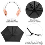 G4Free - G4Free Travel Umbrella Compact Ultralight Carbon Fiber Super Slim Small Mini UV Sun Umbrellas -NT22A130A