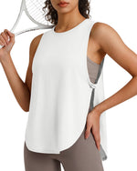 G4Free - G4Free UPF 50+ High Neck Loose Fit Side Slit Muscle Tank -GF26L990B004A-S