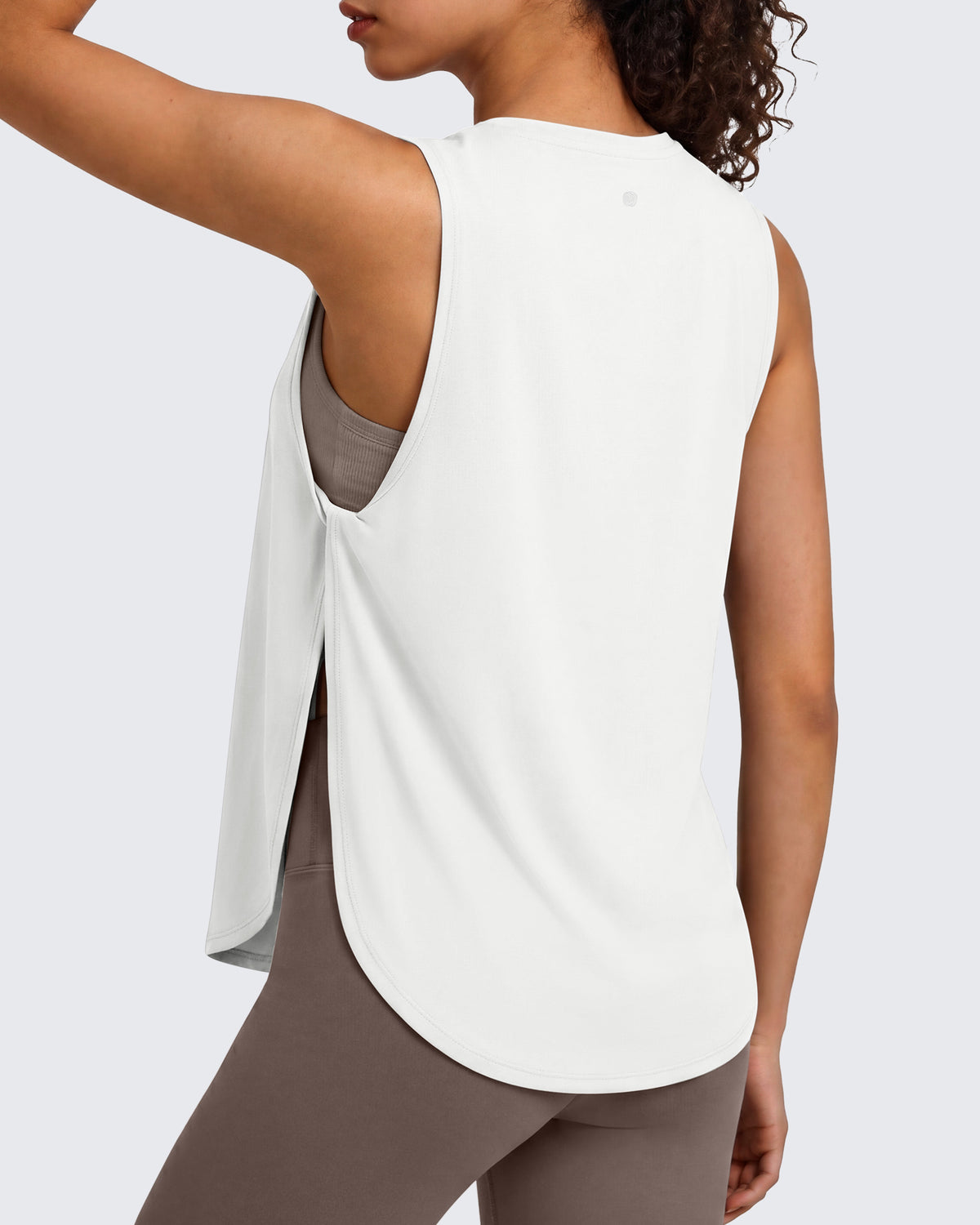 G4Free - G4Free UPF 50+ High Neck Loose Fit Side Slit Muscle Tank for Workout -GF26L990A001A-S-GF26L990A001B-M-GF26L990A001C-L-GF26L990A001D-XL-GF26L990A001E-XXL