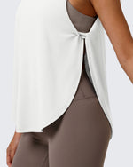 G4Free - G4Free UPF 50+ High Neck Loose Fit Side Slit Muscle Tank for Workout -GF26L990A001A-S-GF26L990A001B-M-GF26L990A001C-L-GF26L990A001D-XL-GF26L990A001E-XXL
