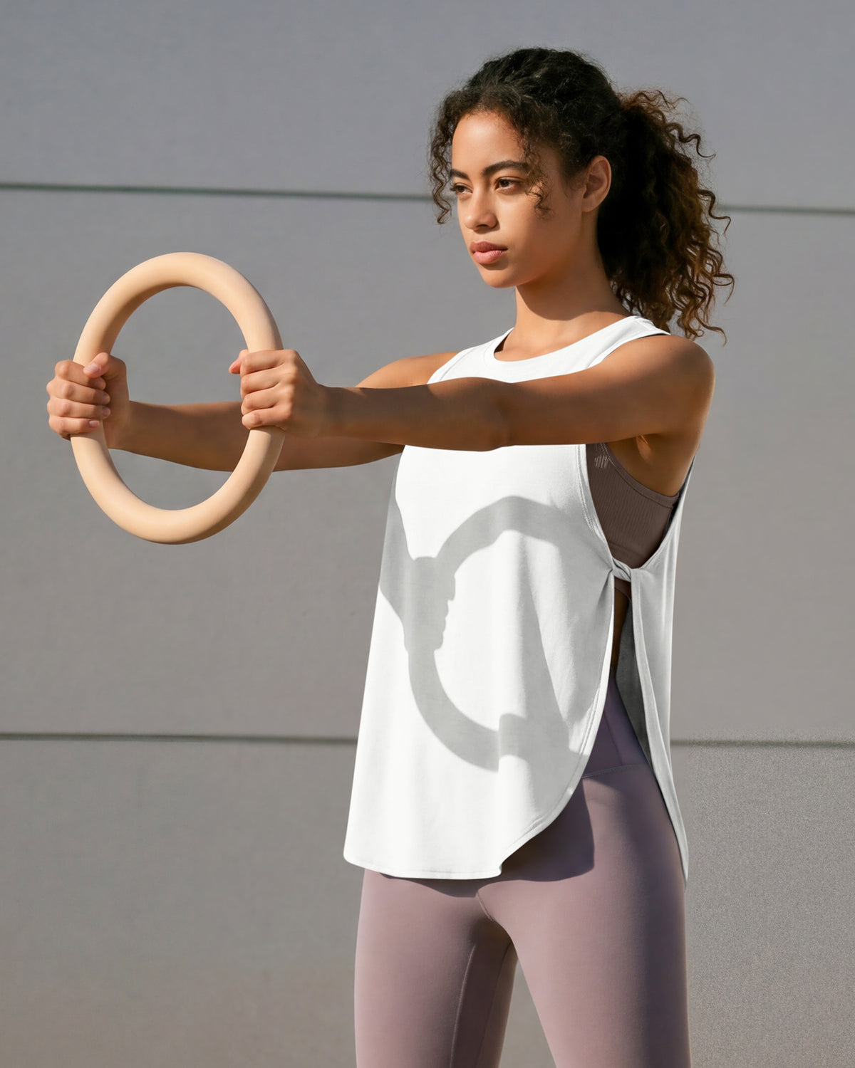 G4Free - G4Free UPF 50+ High Neck Loose Fit Side Slit Muscle Tank for Workout -GF26L990A001A-S-GF26L990A001B-M-GF26L990A001C-L-GF26L990A001D-XL-GF26L990A001E-XXL