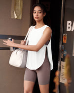 G4Free - G4Free UPF 50+ High Neck Loose Fit Side Slit Muscle Tank for Workout -GF26L990A001A-S-GF26L990A001B-M-GF26L990A001C-L-GF26L990A001D-XL-GF26L990A001E-XXL
